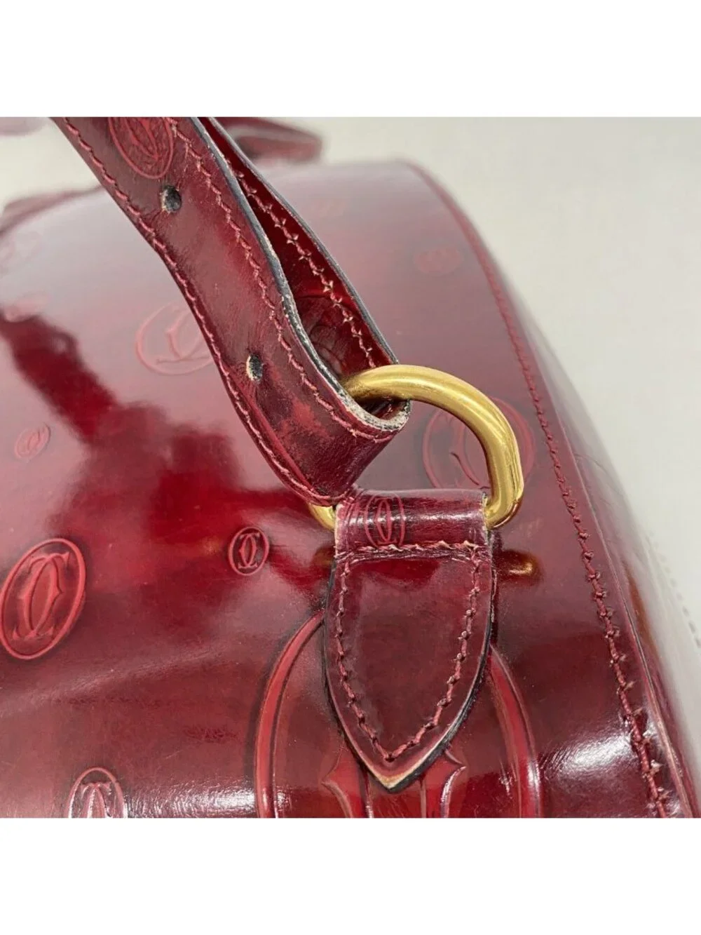 Cartier Backpack Happy Birthday Leather Bordeaux Gold